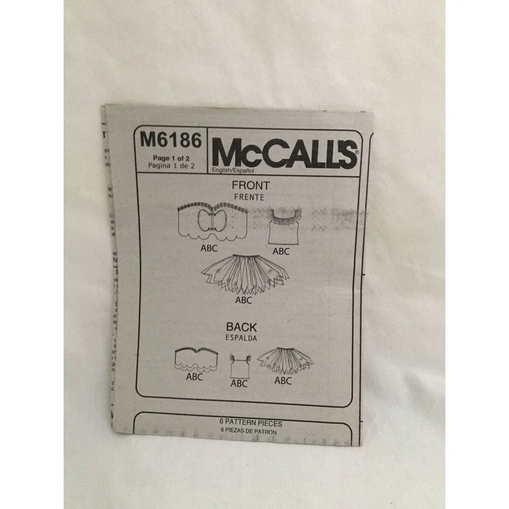 #M6186 McCalls Child costume sewing pattern size 7-14